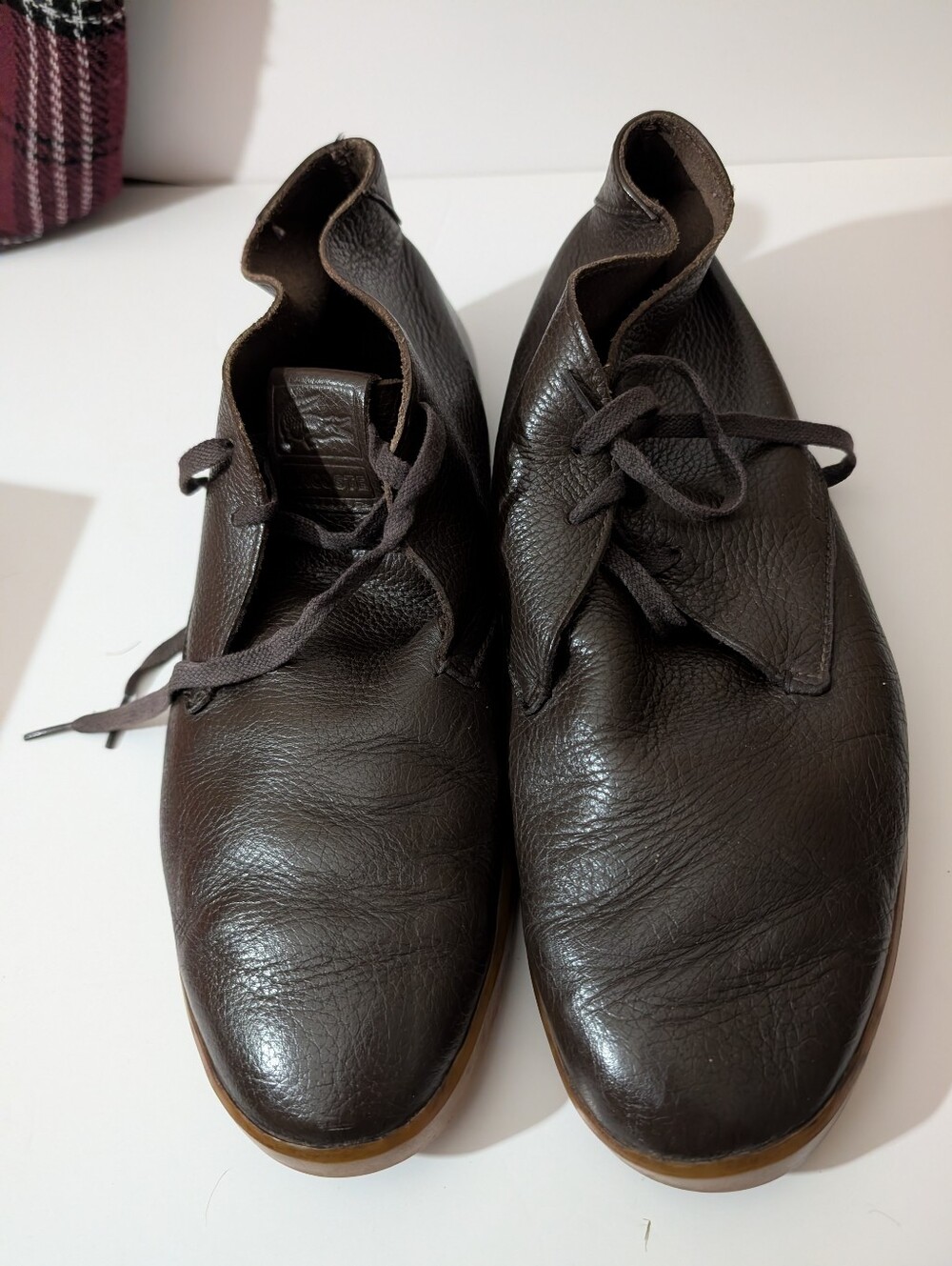 Lacoste Men's Dark Brown Leather Lace-Up Chukka Boots